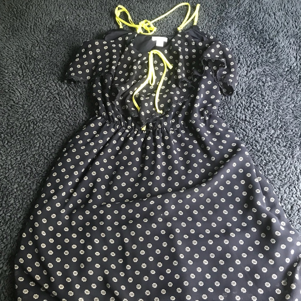 Navy and neon dress!